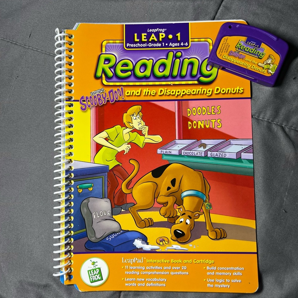 LeapPad Scooby-Doo Disappearing Donuts Book + Cartridge Grade‎ 1